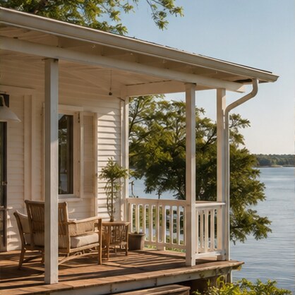 Casa con vista al río